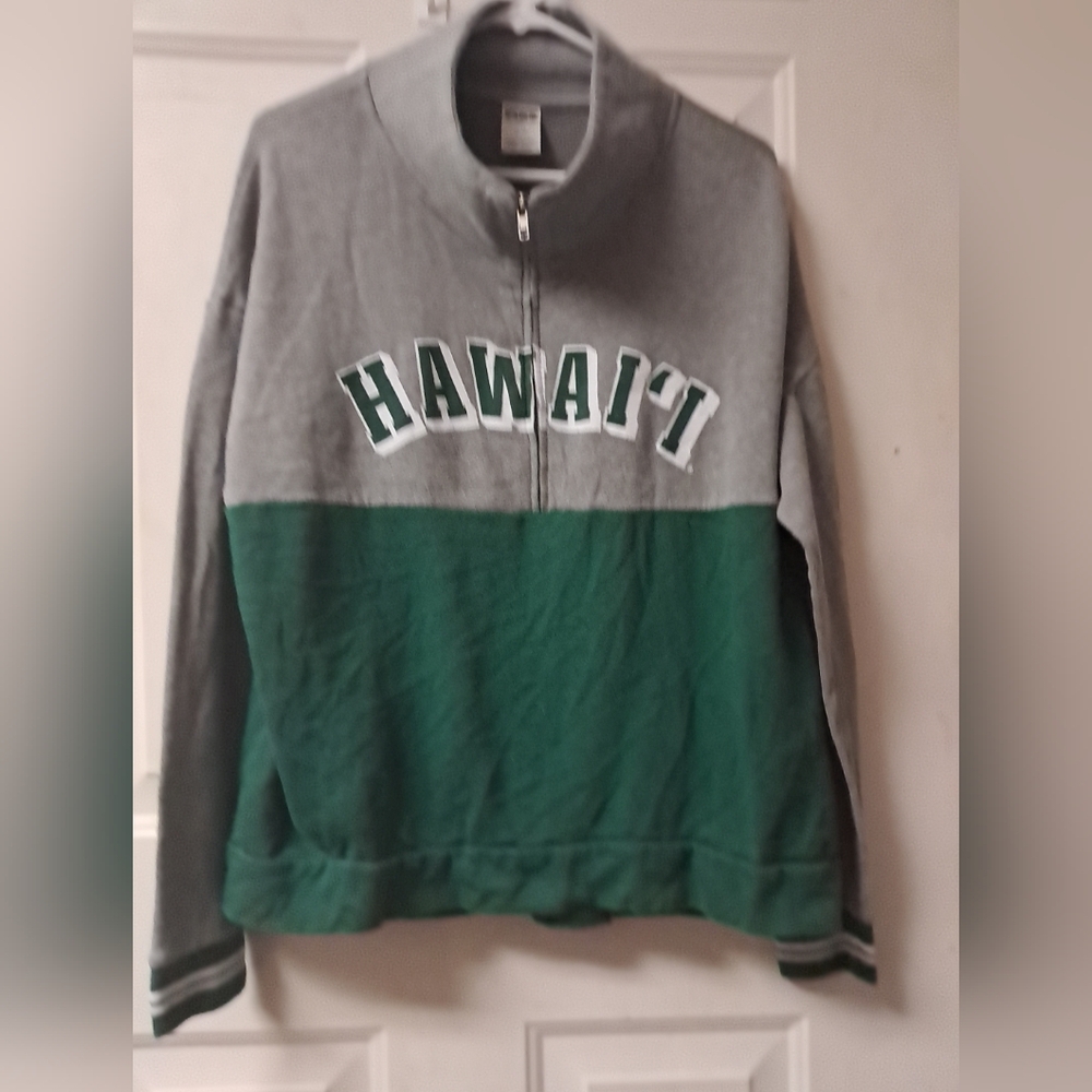 Pink VS. 5th & Ocean College Bling "HAWAI'I" Womans Large 1/2 Zip Pullover. 2016